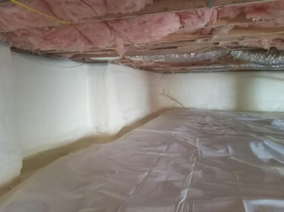 Crawl space encapsulation with closed-cell spray foam for Attic Insulation in West Mifflin