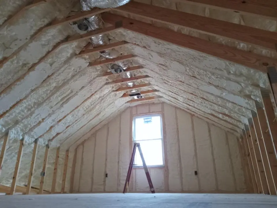Spray foam roofing application for Crawl Space Insulation project in West Mifflin